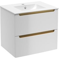 Badezimmermöbel mit Waschbecken Stilla 60x60x45 cm weiß (STILLAD06056U1) - Naturel von NATUREL