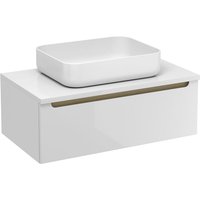 Naturel - Badezimmermöbel unter dem Waschbecken Stilla 80x30x45 cm weiß (STILLAD08005DBI) von NATUREL
