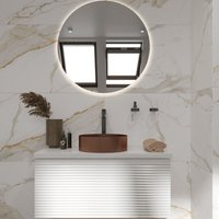 Naturel - Iluxit Runder Spiegel mit LED-Beleuchtung 80x80 cm (ZIL80KLEDP) von NATUREL