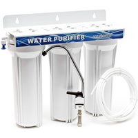 Naturewater NW-PR303 3 Stufen Wasserfilter, 5 µ, Ø60 mm PP Kartusche, Filter Wandhalterung, Filterschlüssel, Sedimentfilter Aktivkohleblock von NATUREWATER