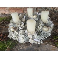Adventskranz/Naturkranz Weihnachtskranz Trockenblumenkranz "Schneeglanz" Adventskranz/Naturkranz Weihnachtskranz Trockenblumenkranz "Schneeglanz" von NATURlichMartina