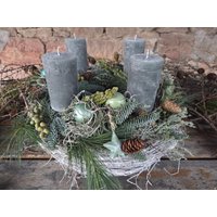 Adventskranz/Naturkranz Weihnachtskranz "Wildes Skandinavien" Mit Echeverie-Farbenen Kerzen Adventskranz/Naturkranz Weihnachtskranz "Wildes Skandinavien" Mit Echeverie-Farbenen Kerzen von NATURlichMartina