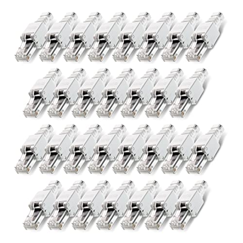 30x Netzwerkstecker werkzeuglos RJ45 CAT6A LAN Kabel bis 7,5 mm Stecker ohne Werkzeug werkzeugfrei CAT7 CAT6 CAT5 Verlegekabel Patchkabel Netzwerkkabel Toolless Modular Plug Connector Crimpstecker 30x Netzwerkstecker werkzeuglos RJ45 CAT6A LAN Kabel bis 7,5 mm Stecker ohne Werkzeug werkzeugfrei CAT7 CAT6 CAT5 Verlegekabel Patchkabel Netzwerkkabel Toolless Modular Plug Connector Crimpstecker von NAUC