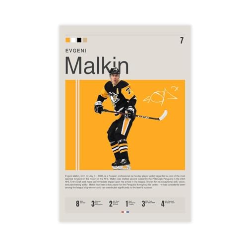 NAUEHG Evgeni Malkin Poster auf Leinwand, Wandkunst, Dekordruck, Bild Gemälde für Wohnzimmer, Schlafzimmer, Dekoration, 40 x 60 cm NAUEHG Evgeni Malkin Poster auf Leinwand, Wandkunst, Dekordruck, Bild Gemälde für Wohnzimmer, Schlafzimmer, Dekoration, 40 x 60 cm von NAUEHG