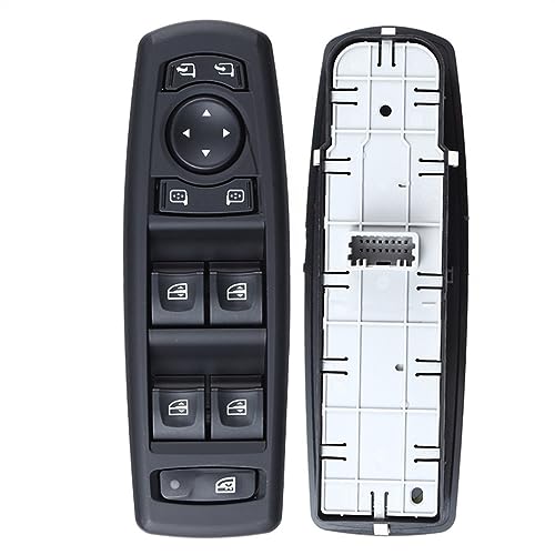 Für Megane Auto Elektrische Steuerung Power Master Fensterheber Schalter Taste 254000006R 254000015R Hauptfensterschalter(254000015R-Black) von NAUTIG