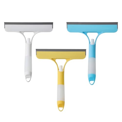 3 Stück 3-in-1 Fensterreinigungsschaber, multifunktionaler Duschglasreiniger, Abzieher mit Fensterspray von NAUXIU