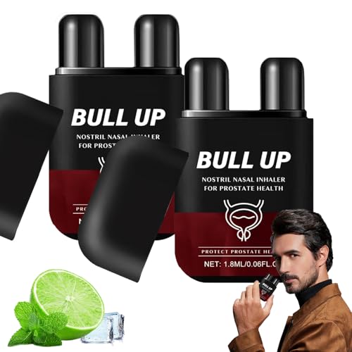 Bull up Naseninhalator,biancat Prostaair Dual-function Nasal Inhaler,Prostavibe Naseninhalator Mit Doppellöchern,Prostata-Gesundheits-Naseninhalationsspray Für Männer, Stellt Die Vitalität Wieder Her von NAUXIU