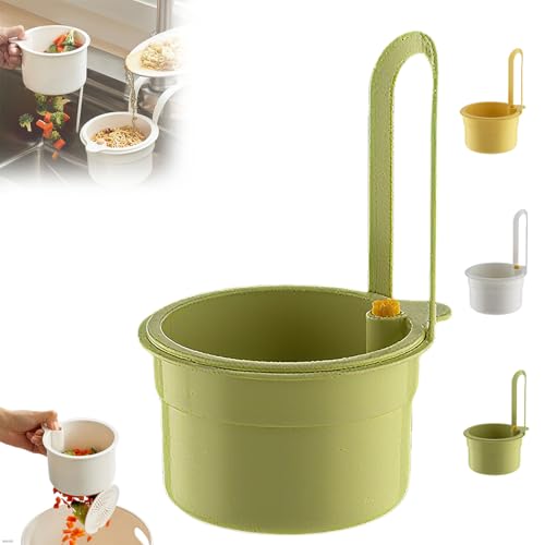 Corner Sink Strainer,Abtropfbehälter spüle,Aufbewahrungskorb Für Küchenabflüsse,Sieb Für Spülbecken,Faucet Hanging Strainer,sieb Abnehmbar Mit Snap-Button,für Waschen/Organizer In Küche von NAUXIU