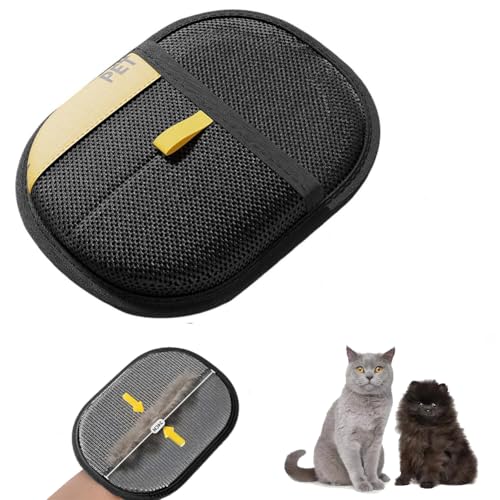 NAUXIU Elektrostatische Handschuhe, Tierhaarentfernungshandschuh für Katzen und Hunde, doppelseitige Katzenpflege-Handschuhe zur Haarentfernung, wiederverwendbarer Tierhaarentferner-Handschuh von NAUXIU