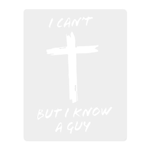 NAUXIU I Can't But Know A Guy Auto Lustige Aufkleber Kreuz Auto Wasserdicht Mode Weiß U8S8 Aufkleber Laptop Dekoration Aufkleber von NAUXIU