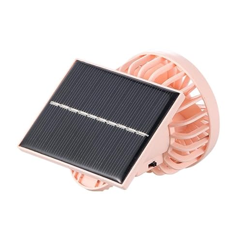 NAUXIU Solarventilator, tragbarer Solarventilator für den Außenbereich, solarbetriebener Ventilator für Hut, solarbetriebener Ventilator für Hut, leichter Mini-Ventilator mit Clip von NAUXIU