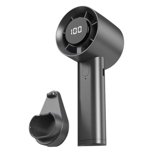 NAUXIU Tragbarer Hochgeschwindigkeits-Hand-Turbo-Ventilator, LED-Display, wiederaufladbarer kleiner Handventilator, Mini-Handventilator, tragbar für Reiseventilator von NAUXIU