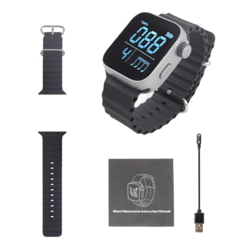 NAUXIU Tragbares Metronom vibrierendes Metronom Multifunktionsmusikinstrumente Metronom U1q2 Uhrenarmband Metronom verstellbar für Sport von NAUXIU