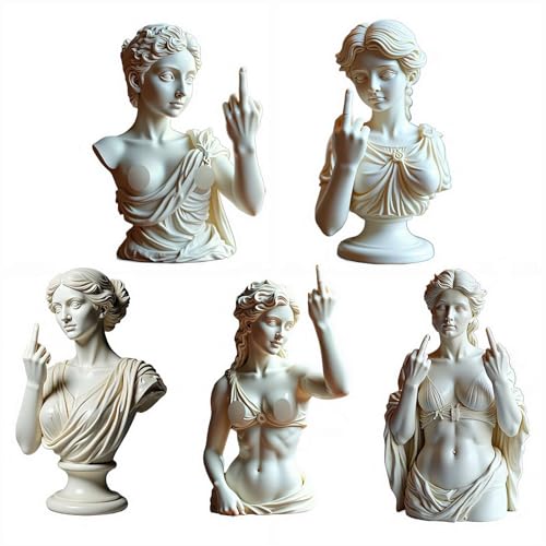 NAUXIU Wien Göttin Statue - Lustige Göttin Figur 3D Harz Handwerk Skulptur Deko Ornament für Zuhause oder Büro von NAUXIU