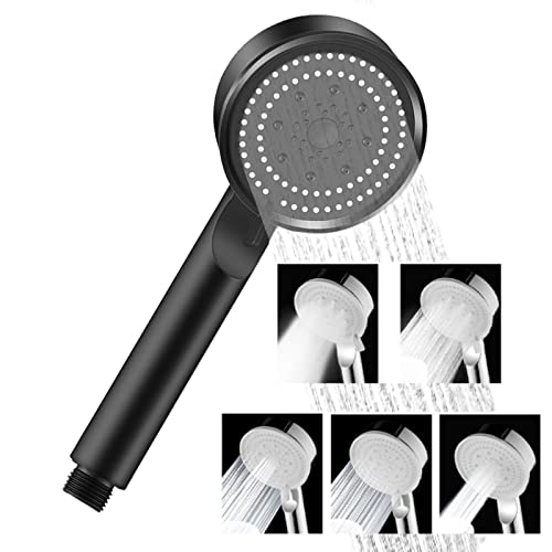 Sparduschkopf wassersparend,Duschkopf hochdruck, 5 Strahlarten - praktischer Duschkopf Kleines Schwarzes Sparduschkopf wassersparend,Duschkopf hochdruck, 5 Strahlarten - praktischer Duschkopf Kleines Schwarzes von NAUXIU