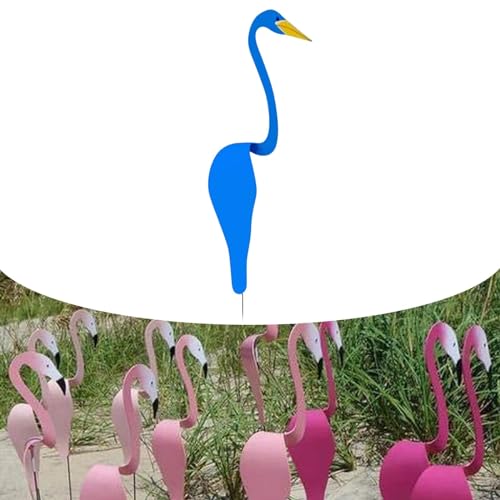 NAUXIU Tanzende Vögel,Tanzende Vögel Garten Metallkunst,Flamingo Garten,Flamingo-Windspiel,Florida Dancing Flamingo,Flamingo-Skulptur,Wirbelnder Flamingo,Windspiel Für Garten- Und Hofdekoration von NAUXIU