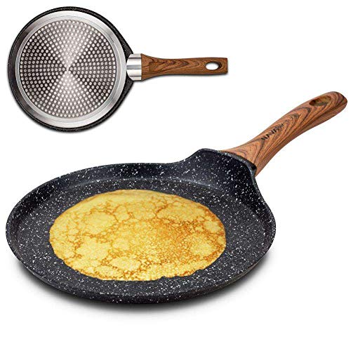 NAVA Pfanne Bratpfanne NATURE mit Granitbeschichtung für Pfannkuchen Omeletts 24 cm für Gasherde Induktion von NAVA