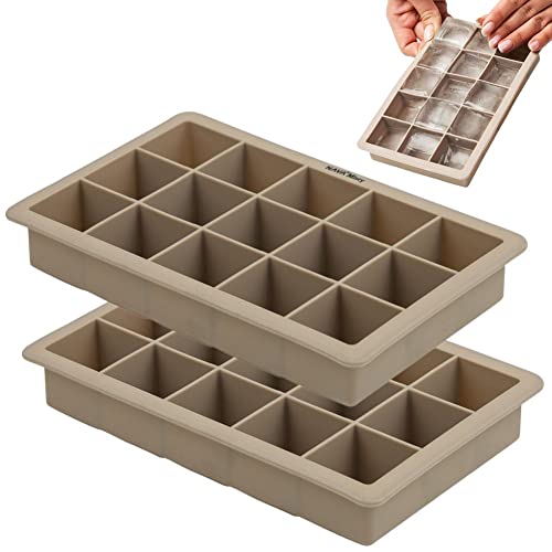 NAVA Silikonform Eiswürfelform große Eiswürfel leicht zu lösen 2x15 Stück Set von NAVA