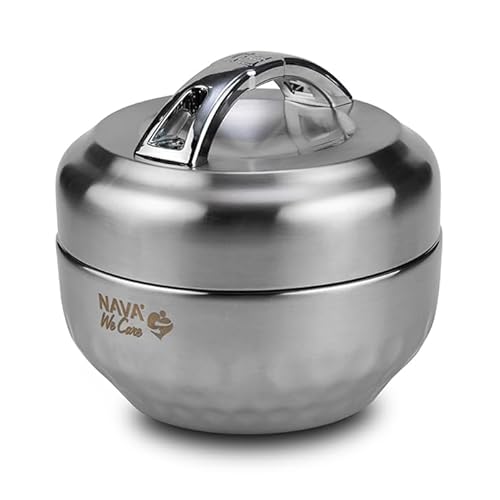 Nava Runde Edelstahl SS304 Lunchbox Vorratsdose We Care 1000ml von NAVA