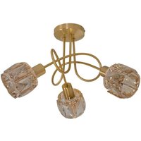 Deckenlampe Spotleuchte Deckenleuchte E14 Glas Kristalle gold 3-Flammig Küche Deckenlampe Spotleuchte Deckenleuchte E14 Glas Kristalle gold 3-Flammig Küche von NAVE