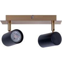 Deckenlampe Spotleuchte Wohnzimmerleuchte GU10 Strahler schwenkbar schwarz gold von NAVE