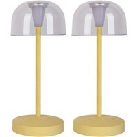 Naeve GOMBA 2er-Set wiederaufladbare dimmbare LED-Außenlampe, tragbar, Gelb, 2300 K, IP54, Berührungssensor Naeve GOMBA 2er-Set wiederaufladbare dimmbare LED-Außenlampe, tragbar, Gelb, 2300 K, IP54, Berührungssensor von NAVE