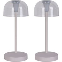 Naeve GOMBA 2er-Set wiederaufladbare dimmbare LED-Außenlampe, tragbar, Weiß 2300 K, IP54, Berührungssensor Naeve GOMBA 2er-Set wiederaufladbare dimmbare LED-Außenlampe, tragbar, Weiß 2300 K, IP54, Berührungssensor von NAVE