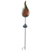Solarleuchte Außenleuchte Steckleuchte Gartendeko Flammen Design Erdspieß LED von NAVE
