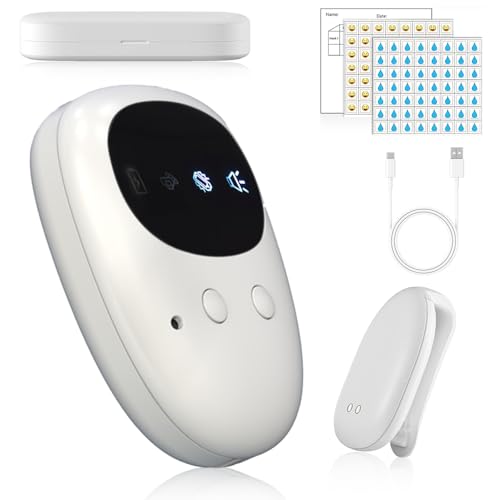 NAVESO Wireless Bettwetting Alarm for Boys and Girls, Drahtlose Bettnässen Alarm mit Geräuschen und Vibrationen, USB-C Wiederaufladbar, 3 Working Modes, Töpfchenalarm, Pee Alarms für Kinder, Ältere von NAVESO