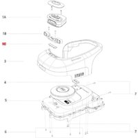 Deckel Ultraschall-Modul original bluebird Mähroboter AB.50.0017.00 von NAVIMOW