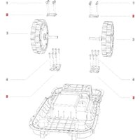 Radverriegelungshalterung original blubird Mähroboter Navimow AB.50.0016.70 von NAVIMOW