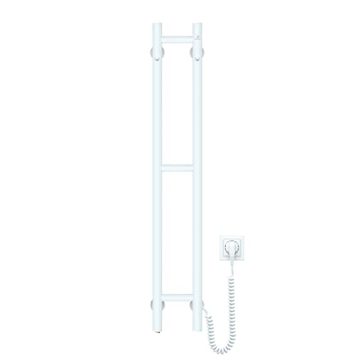 NAVIN Elektrischer Handtuchtrockner Silouette Quadro 160x1000 - Weiß aus robustem Kohlenstoffstahl mit Pulverbeschichtung, Quadratische Stangen - Perfekt für schmale und Tiefe Nischen NAVIN Elektrischer Handtuchtrockner Silouette Quadro 160x1000 - Weiß aus robustem Kohlenstoffstahl mit Pulverbeschichtung, Quadratische Stangen - Perfekt für schmale und Tiefe Nischen von NAVIN