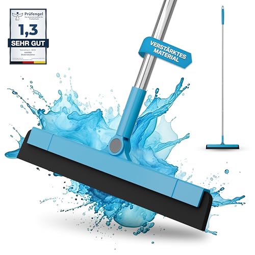 NAVIRA I Verstellbarer Wasserschieber (62 cm - 154 cm) I Ideal als Abzieher und Bodenabzieher alle Oberflächen I Beweglichkeit durch 180° Wischkopf I Extra langlebiger Wasserabzieher von NAVIRA