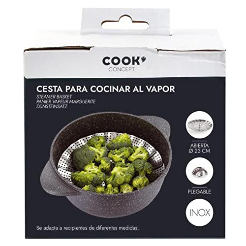 NAWA Cesta Vaporera para Cocinar Saludable al Vapor Plegable Acero Inoxidable von NAWA