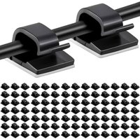 100 Stück selbstklebende Kabelklemmen, Kabelmanagement, Kunststoff, elektrischer Draht-Organizer, Kabel-Organizer, Clip zum Befestigen von Kabeln, 100 Stück selbstklebende Kabelklemmen, Kabelmanagement, Kunststoff, elektrischer Draht-Organizer, Kabel-Organizer, Clip zum Befestigen von Kabeln, von NAXUNNN