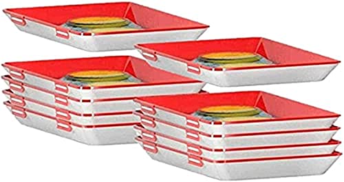 NAY Nalakey Frischhaltebox Kreative Aufbewahrungsschale Lebensmittelkonservierungsschale Lebensmittelbehälter mit Kunststoffdeckel für Gemüse,Obst,Fleisch,Küche,Schule (rot-8pcs) von NAY