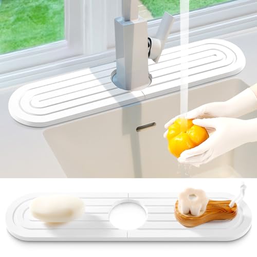 NAYAHOSE Abtropfmatte Spüle Wasserhahn Spritzschutz 60x10cm Super Saugfähig, Stein Wasserhahn Matte, Schnell Trocknend Wasserhahnschutz & Abtropfmatte Wasserhahnmatte Sink Mat für Küche Badezimmer NAYAHOSE Abtropfmatte Spüle Wasserhahn Spritzschutz 60x10cm Super Saugfähig, Stein Wasserhahn Matte, Schnell Trocknend Wasserhahnschutz & Abtropfmatte Wasserhahnmatte Sink Mat für Küche Badezimmer von NAYAHOSE