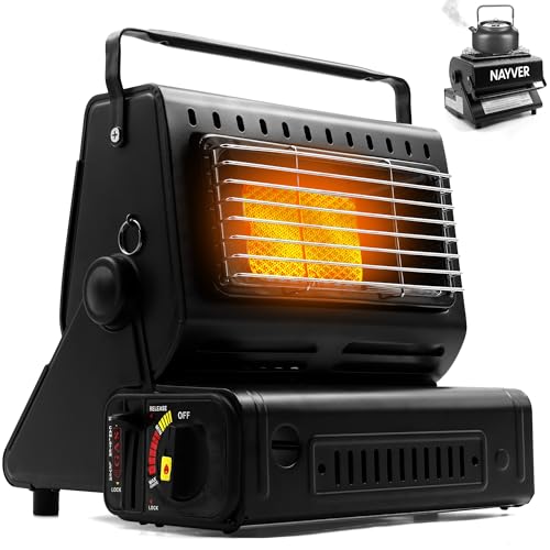 NAYVER® Campingheizung 1300 Watt, 2 in1 - Gasheizung & Campingkocher/Gaskartusche, Zeltheizung, Heizstrahler für MSF-1a Kartuschen(Gasheizung) von NAYVER