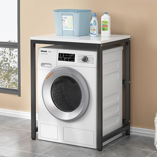 NAZHPO Waschmaschinenregal Waschtisch Badezimmer Einlagiges Lagerregal Multifunktionales Lagerregal Freistehendes über Waschmaschinen-Organisationsregal F, 70 * 60 * 95CM von NAZHPO
