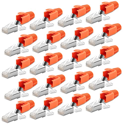 20x Netzwerkstecker Netzwerk DSL Stecker CAT7 CAT6 CAT6A CAT5 RJ45 DSL LAN vergoldete Kontakte Knickschutz Crimpstecker 20x Netzwerkstecker Netzwerk DSL Stecker CAT7 CAT6 CAT6A CAT5 RJ45 DSL LAN vergoldete Kontakte Knickschutz Crimpstecker von NAmobile