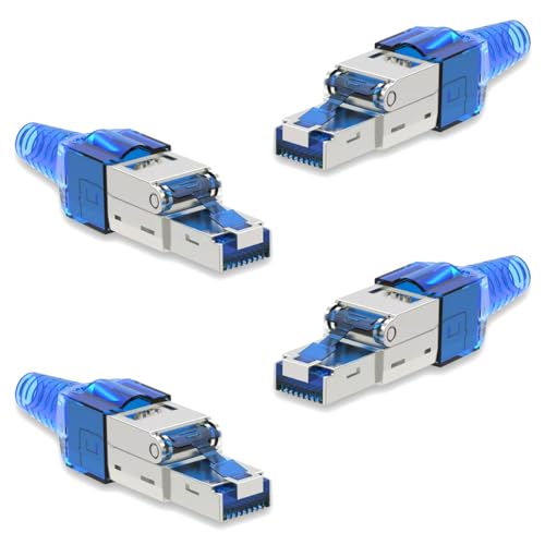 4X Netzwerk Stecker CAT 7 Werkzeuglos RJ45 CAT7 Netzwerkstecker für Verlegekabel LAN Kabel Stecker ohne Werkzeug werkzeugfrei Patchkabel Netzwerkkabel 4X Netzwerk Stecker CAT 7 Werkzeuglos RJ45 CAT7 Netzwerkstecker für Verlegekabel LAN Kabel Stecker ohne Werkzeug werkzeugfrei Patchkabel Netzwerkkabel von NAmobile