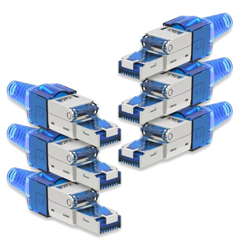 6X Netzwerk Stecker CAT 7 Werkzeuglos RJ45 CAT7 Netzwerkstecker für Verlegekabel LAN Kabel Stecker ohne Werkzeug werkzeugfrei Patchkabel Netzwerkkabel 6X Netzwerk Stecker CAT 7 Werkzeuglos RJ45 CAT7 Netzwerkstecker für Verlegekabel LAN Kabel Stecker ohne Werkzeug werkzeugfrei Patchkabel Netzwerkkabel von NAmobile