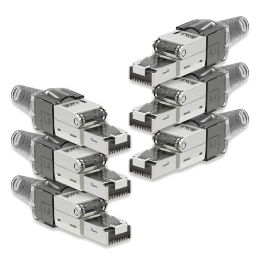 6X Netzwerk Stecker CAT 7 Werkzeuglos RJ45 CAT7 Netzwerkstecker für Verlegekabel LAN Kabel Stecker ohne Werkzeug werkzeugfrei Patchkabel Netzwerkkabel 6X Netzwerk Stecker CAT 7 Werkzeuglos RJ45 CAT7 Netzwerkstecker für Verlegekabel LAN Kabel Stecker ohne Werkzeug werkzeugfrei Patchkabel Netzwerkkabel von NAmobile