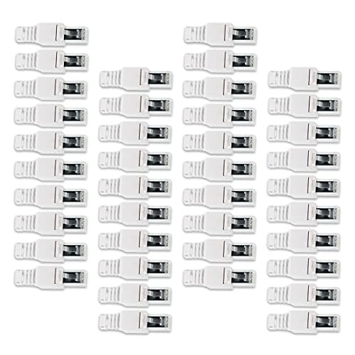 Namobile 40x CAT 6A RJ45 Netzwerkstecker werkzeuglos CAT7 CAT6 CAT5 CAT5e LAN Kabel Netzwerk Stecker ohne Werkzeug werkzeugfrei Crimpstecker für Patchkabel Netzwerkkabel Verlegekabel von Namobile