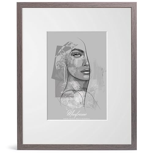 NB Akzent Bilderrahmen Mooreiche mit Passepartout 36x49 cm - Rahmengröße 45x60 cm - Chloe 20 mm MDF Holzrahmen - Acrylglas NB Akzent Bilderrahmen Mooreiche mit Passepartout 36x49 cm - Rahmengröße 45x60 cm - Chloe 20 mm MDF Holzrahmen - Acrylglas von NB Akzent