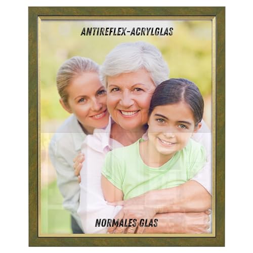NB Akzent Bilderrahmen mit Antireflexglas – 35x45 cm Gold gewischt - MDF Holz Fotorahmen Bellevue NB Akzent Bilderrahmen mit Antireflexglas – 35x45 cm Gold gewischt - MDF Holz Fotorahmen Bellevue von NB Akzent