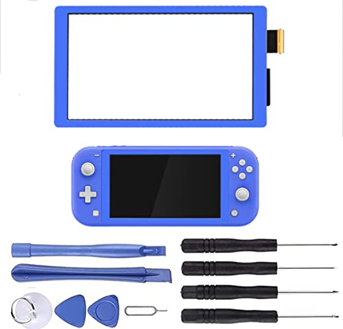 NB+ Touchscreen Digitizer für Nintendo Switch Lite 2019 Panel Lens Glas Ersatzteile für Switch Lite Spielkonsole mit Reparaturwerkzeug Kit Nicht LCD (Blau) von NB+