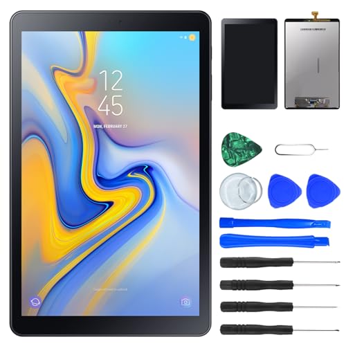 NB+ LCD-Ersatz-Touchscreen für Samsung Galaxy Tab A 10,5 Zoll SM-T590 SM-T595 10,5 Zoll 2018 LCD Display Einheit Digitizer Frontglas Scheibe Schwarz mit Werkzeug von NB+
