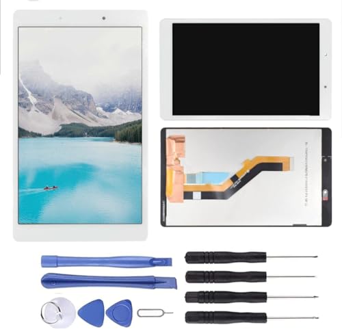 NB+ Touchscreen LCD Ersatz für Samsung Galaxy Tab A 8.0 8 Zoll 2019 LCD Display Einheit Digitizer Frontglas Scheibe Schwarz mit Werkzeug (Wi-Fi SM-T290, Weiß) von NB+