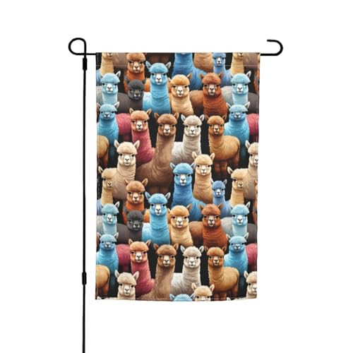 Alpaka-Druck, verschiedene Flaggen, Gartenflagge, Outdoor-Flagge, Hofdekoration für Terrasse, Veranda oder Rasenflagge von NBAGHPQ